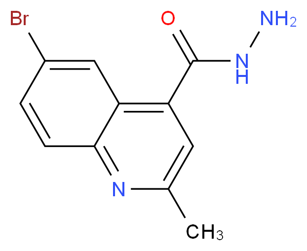 6-bromo-2-methylquinoline-4-carbohydrazide_分子结构_CAS_215778-63-5