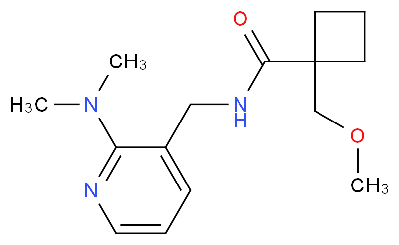 N-{[2-(dimethylamino)pyridin-3-yl]methyl}-1-(methoxymethyl)cyclobutanecarboxamide_分子结构_CAS_)