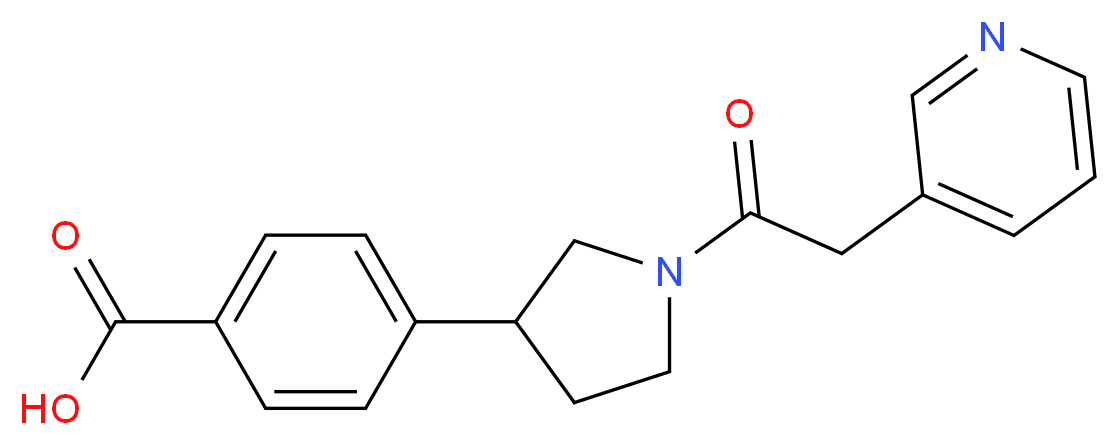 4-[1-(3-pyridinylacetyl)-3-pyrrolidinyl]benzoic acid_分子结构_CAS_)