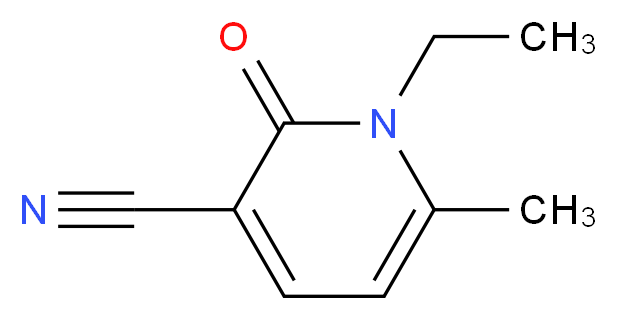 1-ethyl-6-methyl-2-oxo-1,2-dihydropyridine-3-carbonitrile_分子结构_CAS_934605-94-4