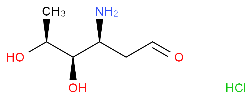 (3S,4R,5S)-3-amino-4,5-dihydroxyhexanal hydrochloride_分子结构_CAS_56501-70-3