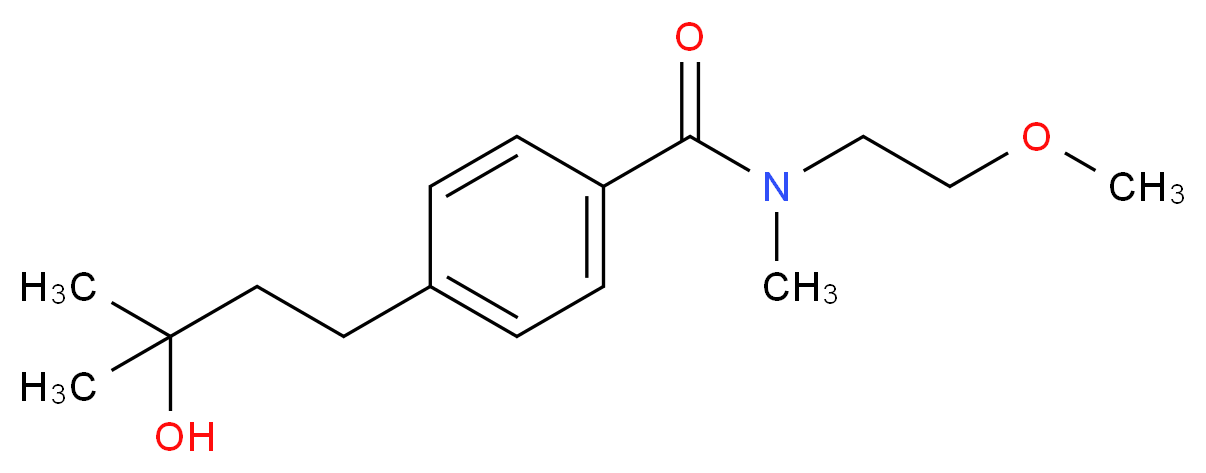 4-(3-hydroxy-3-methylbutyl)-N-(2-methoxyethyl)-N-methylbenzamide_分子结构_CAS_)