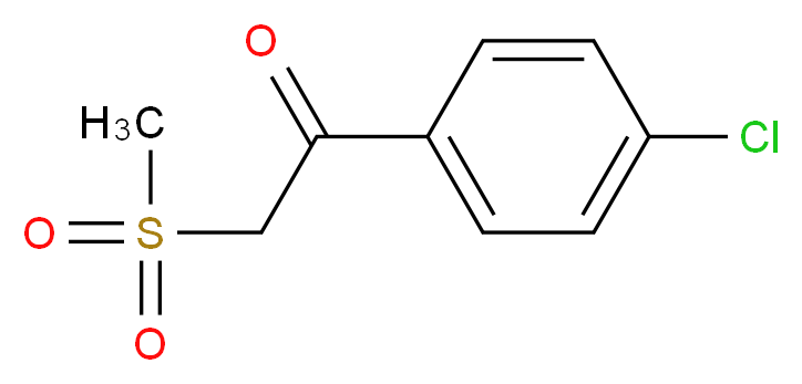 4'-Chloro-2-(methylsulphonyl)acetophenone_分子结构_CAS_24437-48-7)