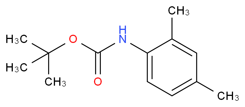 tert-butyl N-(2,4-dimethylphenyl)carbamate_分子结构_CAS_129822-43-1
