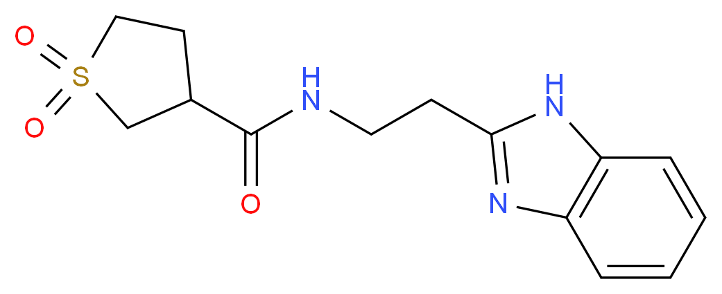 N-[2-(1H-benzimidazol-2-yl)ethyl]tetrahydrothiophene-3-carboxamide 1,1-dioxide_分子结构_CAS_)