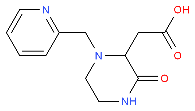 [3-Oxo-1-(pyridin-2-ylmethyl)piperazin-2-yl]acetic acid_分子结构_CAS_)