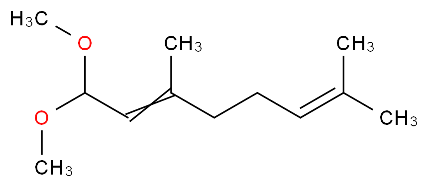 Citral dimethyl acetal_分子结构_CAS_7549-37-3)