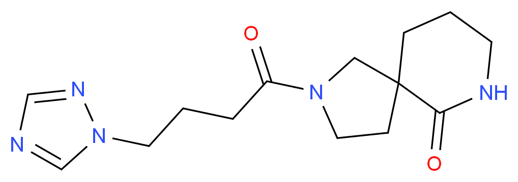 2-[4-(1H-1,2,4-triazol-1-yl)butanoyl]-2,7-diazaspiro[4.5]decan-6-one_分子结构_CAS_)