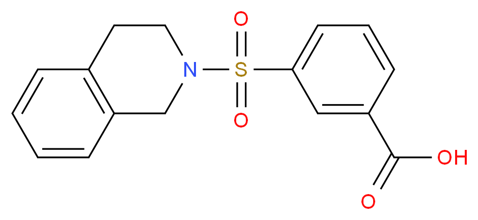 3-(1,2,3,4-tetrahydroisoquinoline-2-sulfonyl)benzoic acid_分子结构_CAS_327092-81-9