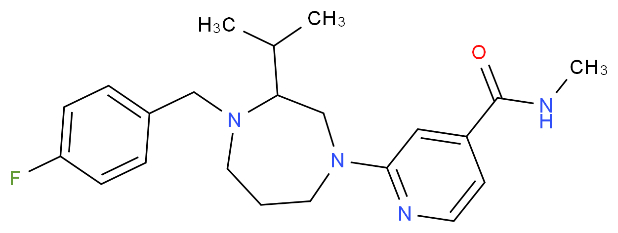 2-[4-(4-fluorobenzyl)-3-isopropyl-1,4-diazepan-1-yl]-N-methylisonicotinamide_分子结构_CAS_)