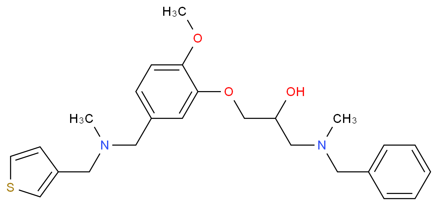 1-[benzyl(methyl)amino]-3-(2-methoxy-5-{[methyl(3-thienylmethyl)amino]methyl}phenoxy)-2-propanol_分子结构_CAS_)