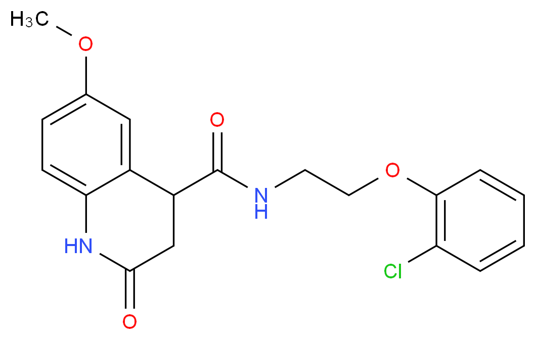 N-[2-(2-chlorophenoxy)ethyl]-6-methoxy-2-oxo-1,2,3,4-tetrahydro-4-quinolinecarboxamide_分子结构_CAS_)