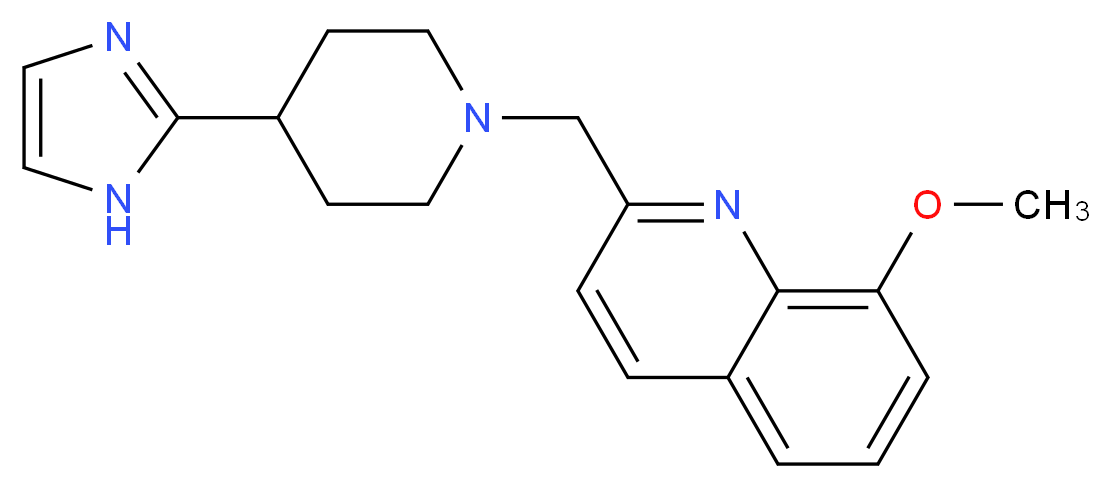 2-{[4-(1H-imidazol-2-yl)piperidin-1-yl]methyl}-8-methoxyquinoline_分子结构_CAS_)