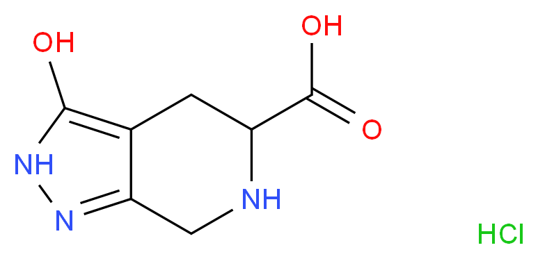 3-hydroxy-2H,4H,5H,6H,7H-pyrazolo[3,4-c]pyridine-5-carboxylic acid hydrochloride_分子结构_CAS_1313739-01-3