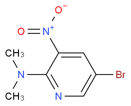 5-bromo-N,N-dimethyl-3-nitropyridin-2-amine_分子结构_CAS_1040682-46-9