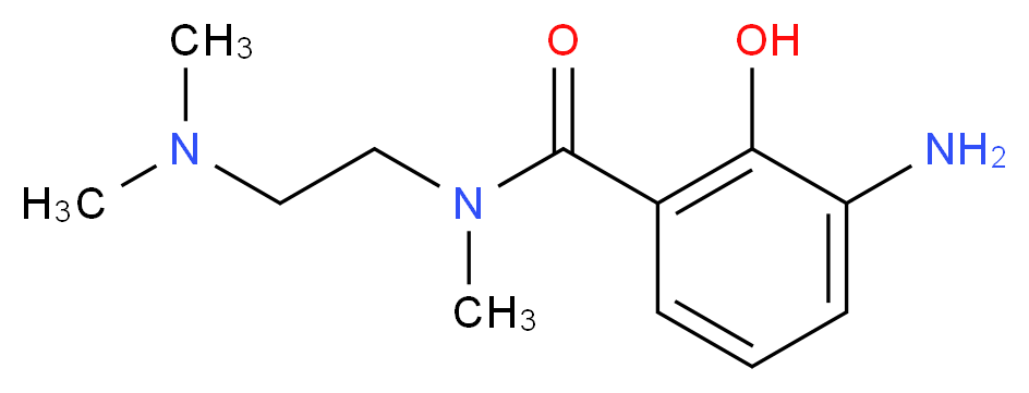 3-amino-N-[2-(dimethylamino)ethyl]-2-hydroxy-N-methylbenzamide_分子结构_CAS_464913-13-1