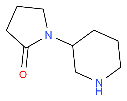 1-(piperidin-3-yl)pyrrolidin-2-one_分子结构_CAS_)