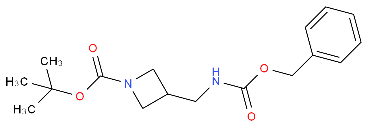 tert-Butyl 3-((((benzyloxy)carbonyl)amino)methyl)azetidine-1-carboxylate_分子结构_CAS_876149-42-7)