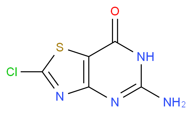 5-Amino-2-chloro-2,3-dihydrothiazolo[4,5-d]pyrimidine-7-(6H)-one_分子结构_CAS_30161-95-6)