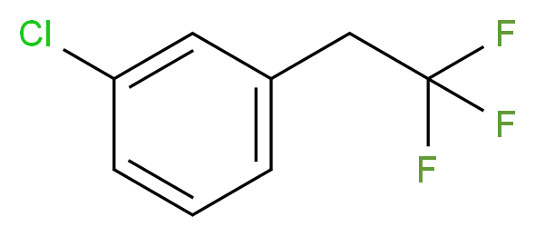 1-chloro-3-(2,2,2-trifluoroethyl)benzene_分子结构_CAS_81577-09-5