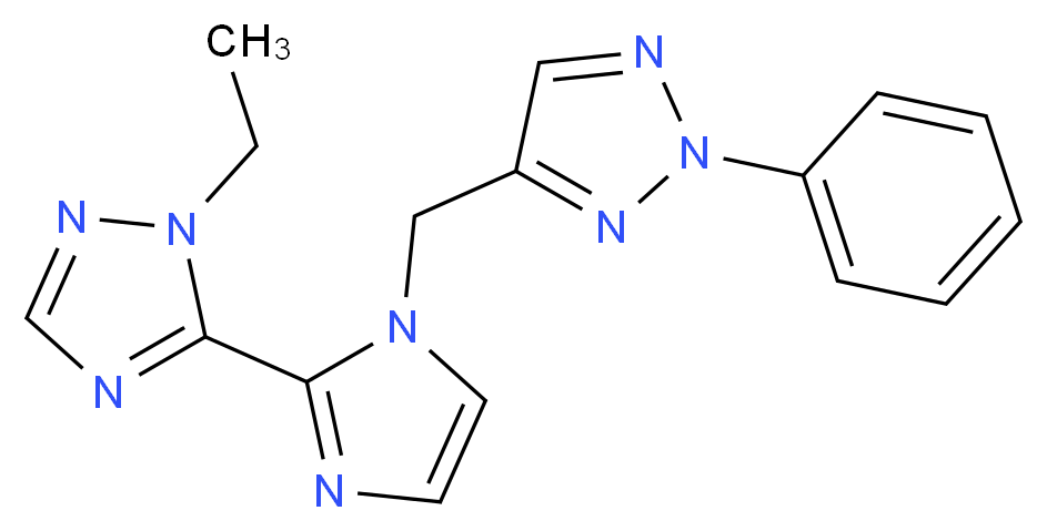 4-{[2-(1-ethyl-1H-1,2,4-triazol-5-yl)-1H-imidazol-1-yl]methyl}-2-phenyl-2H-1,2,3-triazole_分子结构_CAS_)