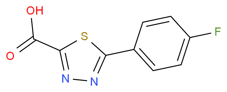 5-(4-FLUOROPHENYL)-1,3,4-THIADIAZOLE-2-CARBOXYLIC ACID_分子结构_CAS_)