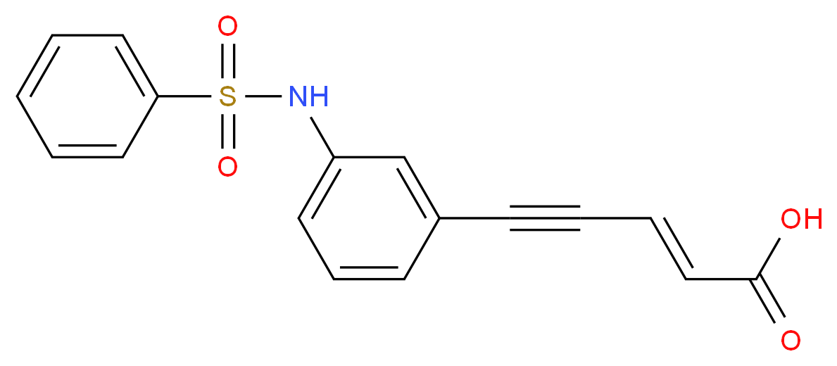 (2E)-5-(3-benzenesulfonamidophenyl)pent-2-en-4-ynoic acid_分子结构_CAS_151720-90-0