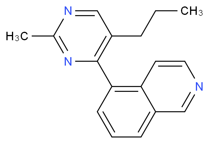 5-(2-methyl-5-propylpyrimidin-4-yl)isoquinoline_分子结构_CAS_)