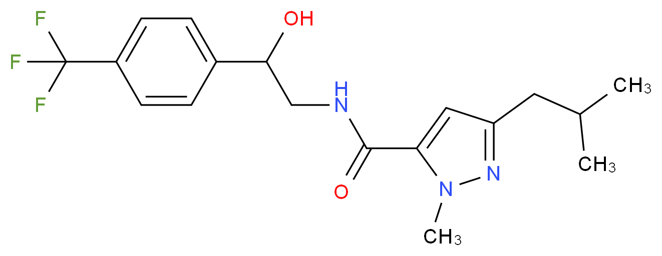 N-{2-hydroxy-2-[4-(trifluoromethyl)phenyl]ethyl}-3-isobutyl-1-methyl-1H-pyrazole-5-carboxamide_分子结构_CAS_)