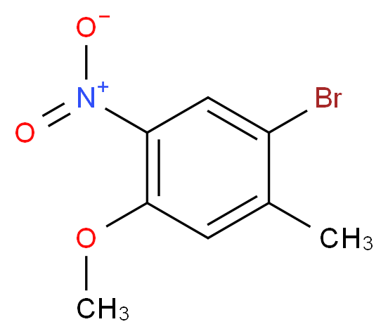 1-bromo-4-methoxy-2-methyl-5-nitrobenzene_分子结构_CAS_89978-56-3