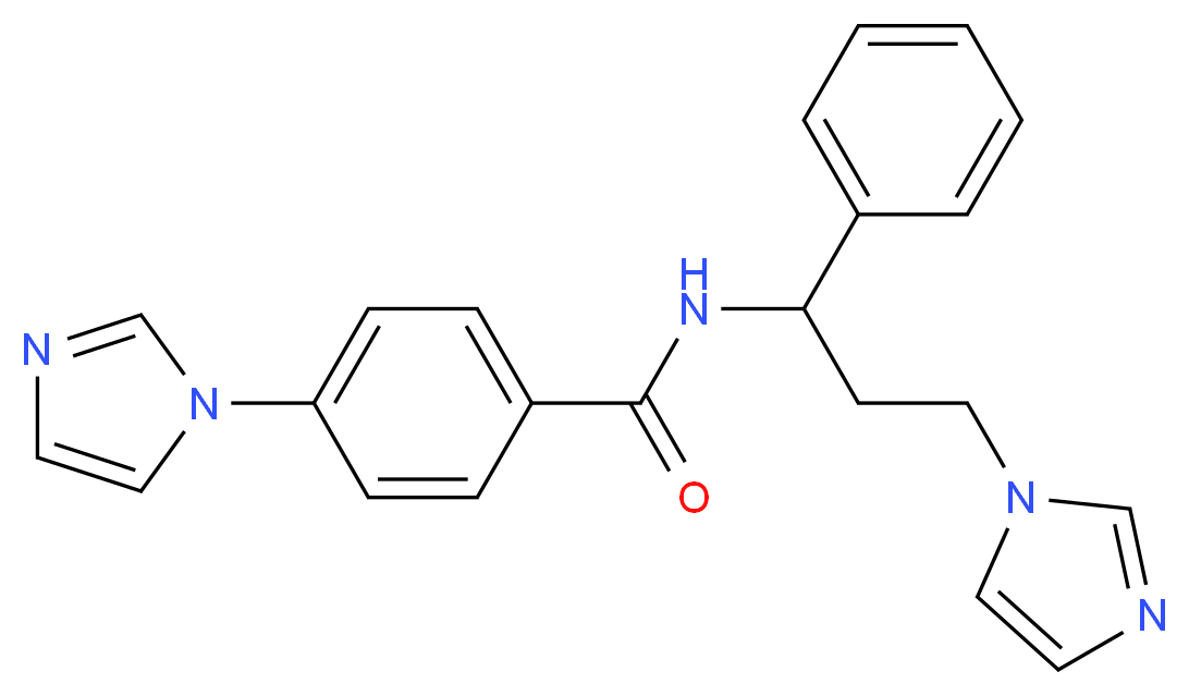 4-(1H-imidazol-1-yl)-N-[3-(1H-imidazol-1-yl)-1-phenylpropyl]benzamide_分子结构_CAS_)