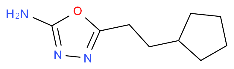 5-(2-cyclopentylethyl)-1,3,4-oxadiazol-2-amine_分子结构_CAS_1016718-14-1