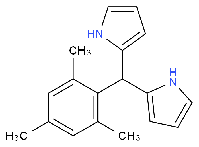 2,2'-(Mesitylmethylene)bis(1H-pyrrole)_分子结构_CAS_159152-14-4)