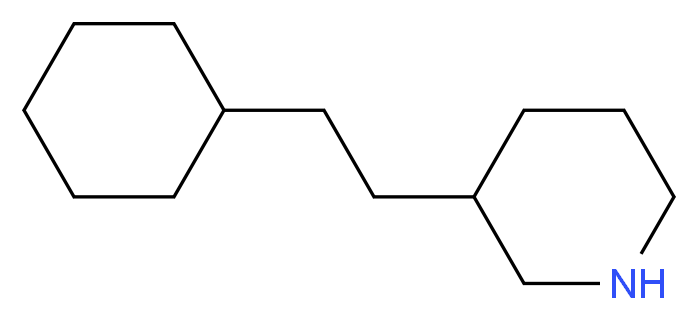 3-(2-Cyclohexylethyl)piperidine_分子结构_CAS_)