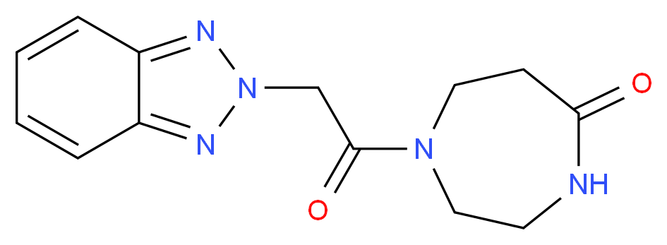 1-(2H-1,2,3-benzotriazol-2-ylacetyl)-1,4-diazepan-5-one_分子结构_CAS_)