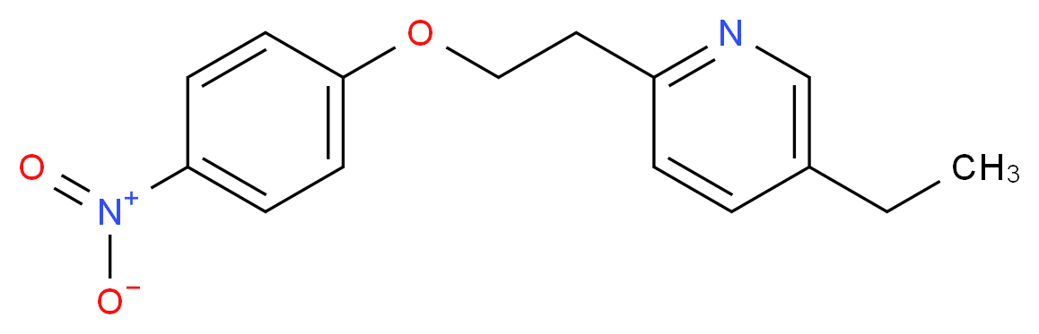 5-ethyl-2-[2-(4-nitrophenoxy)ethyl]pyridine_分子结构_CAS_85583-54-6