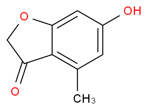 6-hydroxy-4-methyl-2,3-dihydro-1-benzofuran-3-one_分子结构_CAS_21861-32-5