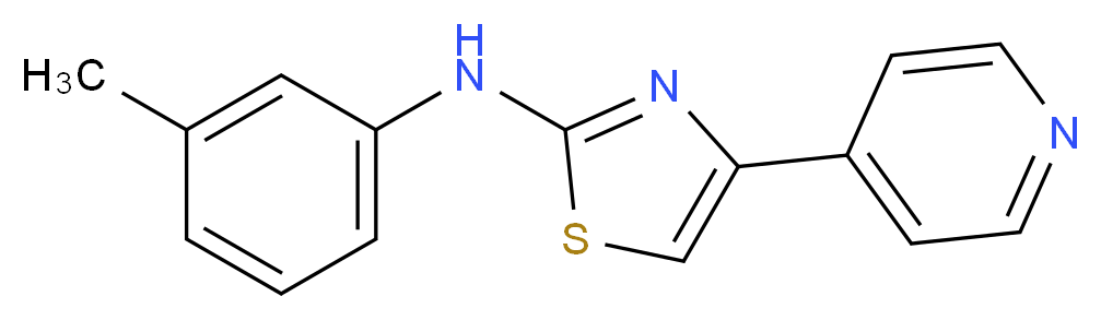 N-(3-methylphenyl)-4-(pyridin-4-yl)-1,3-thiazol-2-amine_分子结构_CAS_315702-99-9