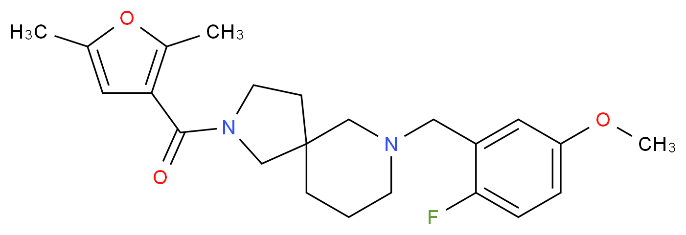 2-(2,5-dimethyl-3-furoyl)-7-(2-fluoro-5-methoxybenzyl)-2,7-diazaspiro[4.5]decane_分子结构_CAS_)