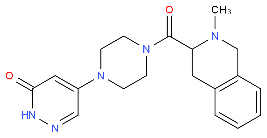 5-{4-[(2-methyl-1,2,3,4-tetrahydroisoquinolin-3-yl)carbonyl]piperazin-1-yl}pyridazin-3(2H)-one_分子结构_CAS_)