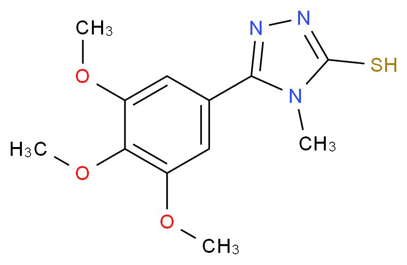 4-Methyl-5-(3,4,5-trimethoxyphenyl)-4H-1,2,4-triazole-3-thiol_分子结构_CAS_77803-41-9)