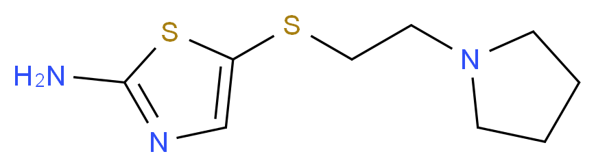 5-{[2-(pyrrolidin-1-yl)ethyl]sulfanyl}-1,3-thiazol-2-amine_分子结构_CAS_1042777-99-0