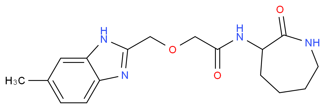 2-[(6-methyl-1H-benzimidazol-2-yl)methoxy]-N-(2-oxoazepan-3-yl)acetamide_分子结构_CAS_)