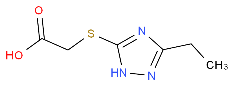 [(3-ethyl-1H-1,2,4-triazol-5-yl)thio]acetic acid_分子结构_CAS_371126-60-2)