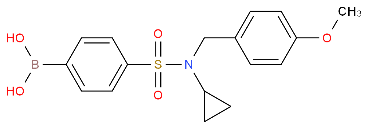 4-[环丙基(4-甲氧基苄基)磺酰氨基]苯硼酸_分子结构_CAS_913835-89-9)
