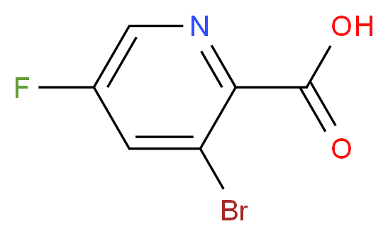 3-Bromo-5-fluoro-2-pyridinecarboxylic acid_分子结构_CAS_1189513-55-0)