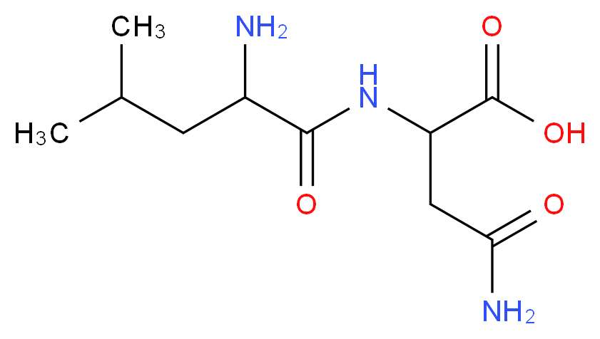 2-(2-amino-4-methylpentanamido)-3-carbamoylpropanoic acid_分子结构_CAS_14608-81-2