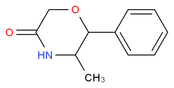 5-methyl-6-phenylmorpholin-3-one_分子结构_CAS_5588-29-4