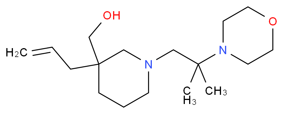 {3-allyl-1-[2-methyl-2-(4-morpholinyl)propyl]-3-piperidinyl}methanol_分子结构_CAS_)