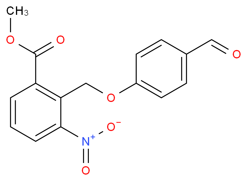 Methyl 2-[(4-formylphenoxy)methyl]-3-nitrobenzenecarboxylate_分子结构_CAS_)